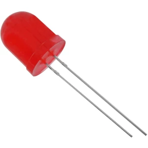Ožičana LED dioda, crvena, okrugla 10 mm 550 mcd 50 ° 20 mA 2.1 V HuiYuan 10003R1D-EHC-B slika