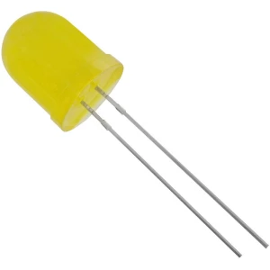 Ožičana LED dioda, žuta, okrugla 10 mm 550 mcd 50 ° 20 mA 2.1 V HuiYuan 10003Y1D-EHC-B slika