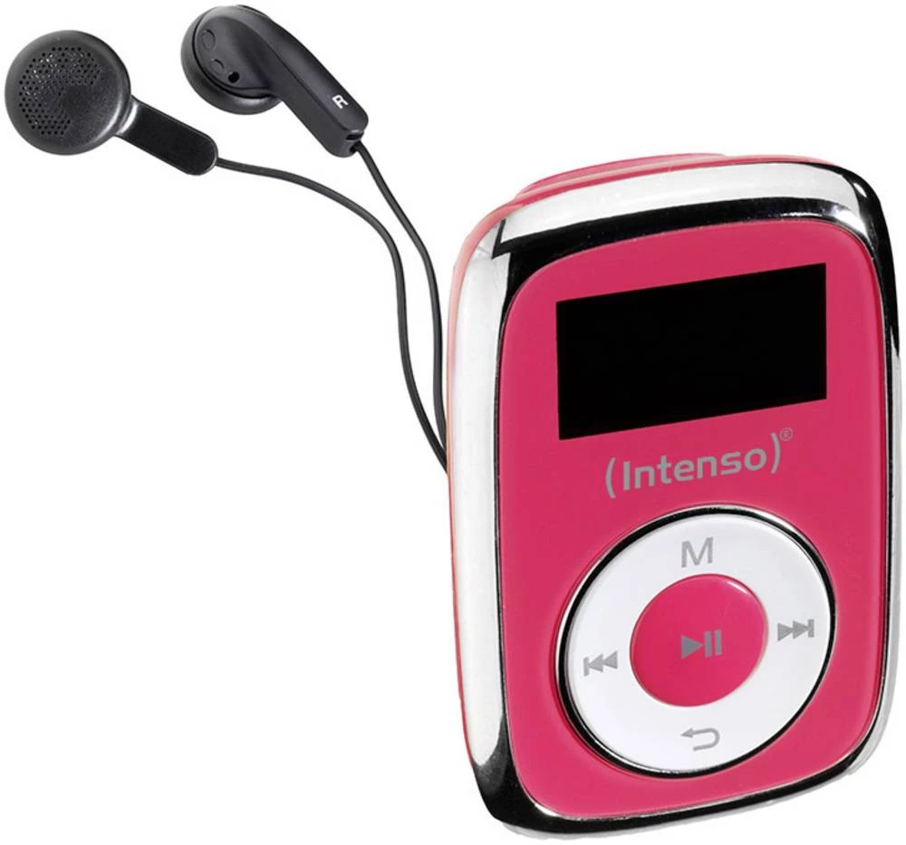 MP3 reproduktor Intenso Music Mover 8 GB, ružičaste boje, pričvrsna kopča slika