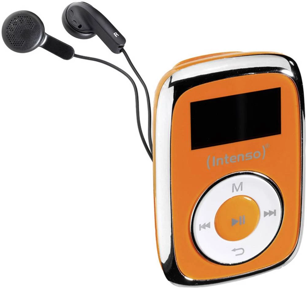 MP3 reproduktor Intenso Music Mover 8 GB, narančaste boje, pričvrsna kopča slika