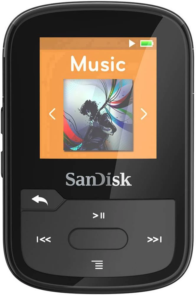 MP3 reproduktor SanDisk Sansa Clip Sport Plus 16 GB, crne boje, pričvrsna kopča, Bluetooth®, vodootporan slika