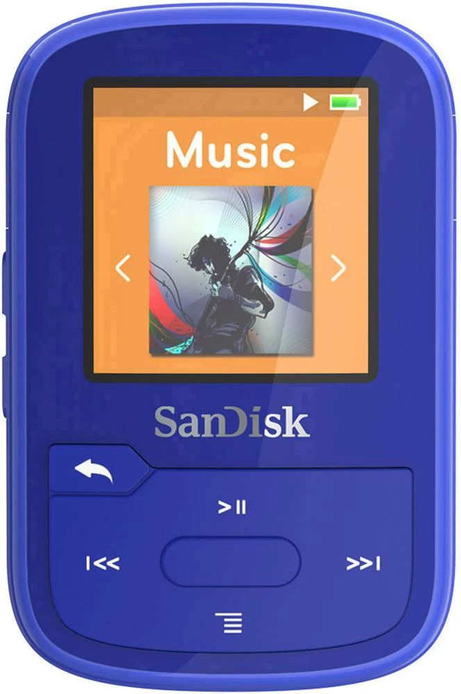 MP3 reproduktor SanDisk Sansa Clip Sport Plus 16 GB, plave boje, pričvrsna kopča, Bluetooth®, vodootporan slika