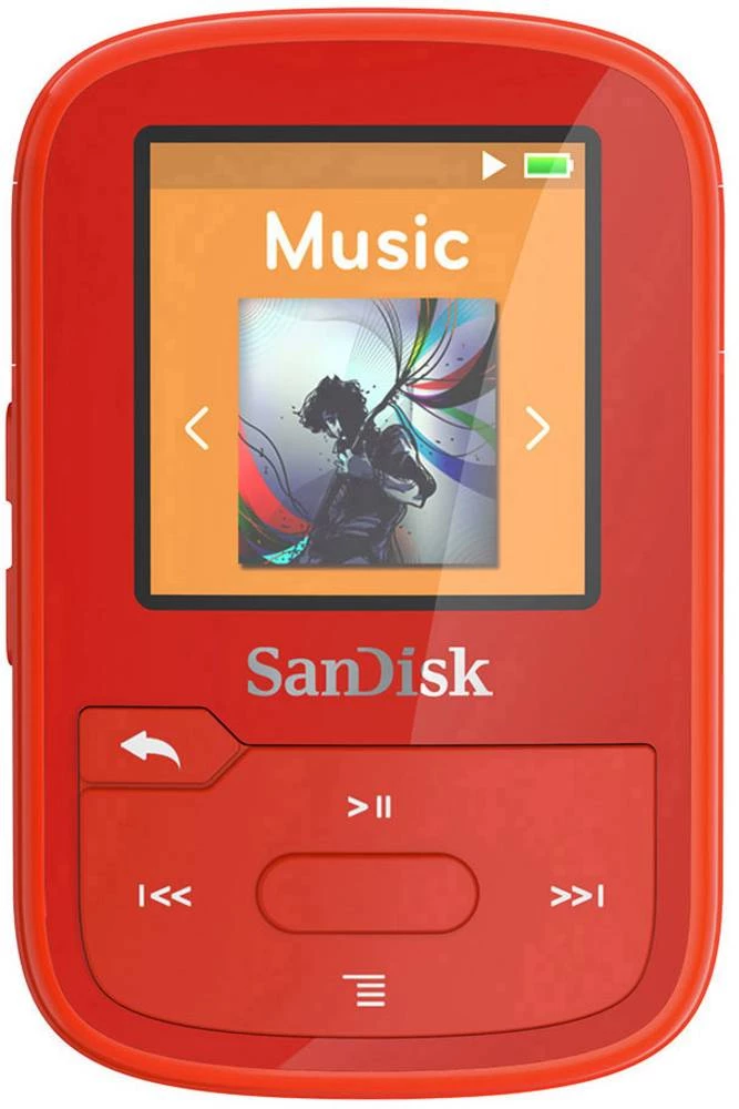 MP3 reproduktor SanDisk Sansa Clip Sport Plus 16 GB, crvene boje, pričvrsna kopča, Bluetooth®, vodootporan slika