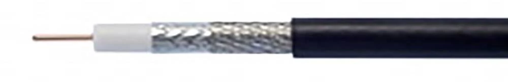 Koaksjialni kabel vanjski promjer: 10.4 mm 75 90 dB crne boje Kathrein 271576 100 m slika