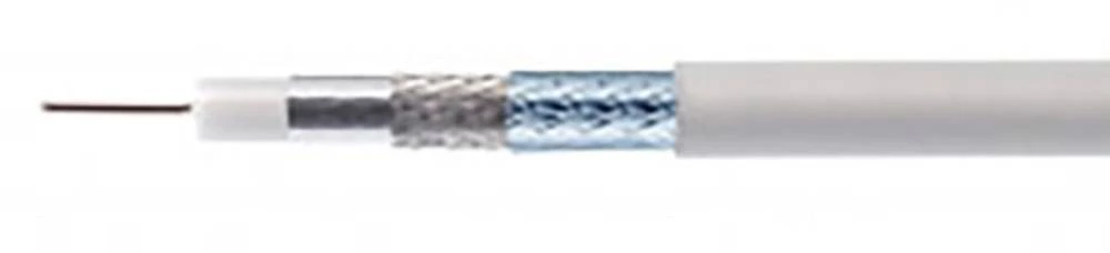 Koaksjialni kabel vanjski promjer: 6.9 mm 75 120 dB bijele boje Kathrein 21510027 500 m slika