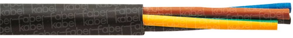 Gumeni vodič H05VV-F 5 G 1 mm bijele boje Faber Kabel 031060 metarski slika