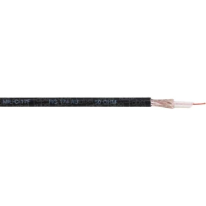 Koaksjialni kabel vanjski promjer: 2.80 mm RG174 A/U 50 crne boje Faber Kabel 101019 metarski slika