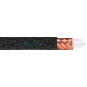 Koaksjialni kabel vanjski promjer: 10.20 mm RG11 A/U 75 crne boje Faber Kabel 100258 metarski slika