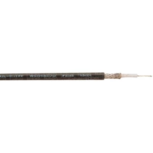 Koaksjialni kabel vanjski promjer: 5 RG58 C/U 50 crne boje Faber Kabel 100605 metarski slika