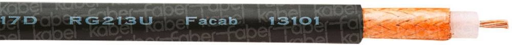 Koaksjialni kabel RG213 U 50 crne boje Faber Kabel 100201 metarski slika