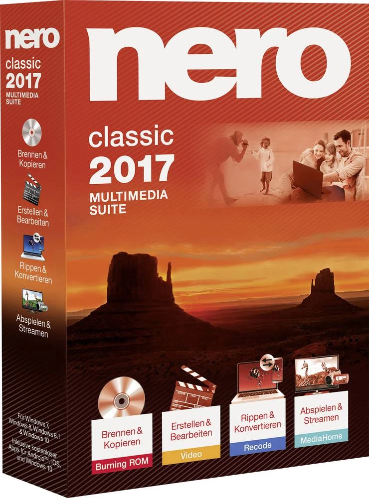 Nero Nero 2017 Classic puna verzija, 1 licenca Windows softver za zapisivanje slika
