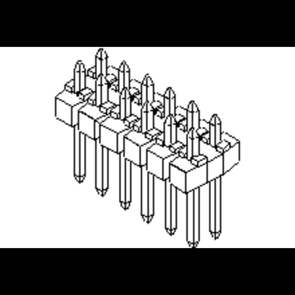 Molex ugradna standardna letva s muškim kontaktima 901310775 kom. Tray slika