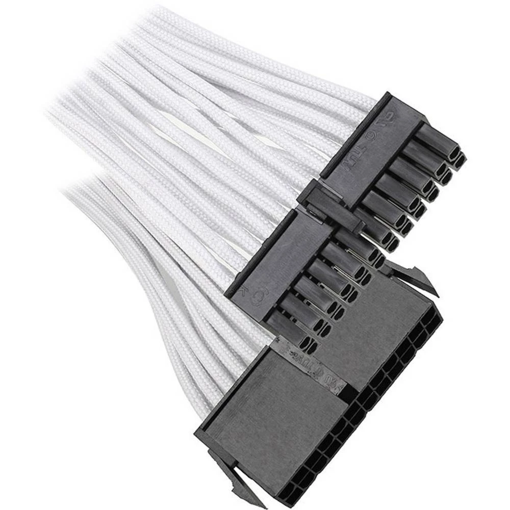 Struja Produžetak [1x 24-polni električni muški konektor ATX - 1x 24-polni električni ženski konektor ATX] 30 cm Bijela/crna Bit slika