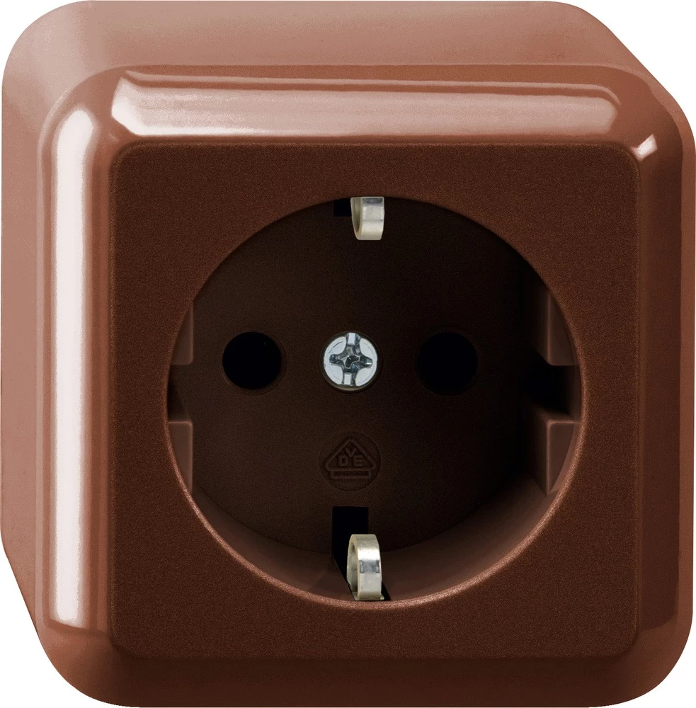 Ugradbena utičnica Dječja zaštita IP20 Smeđa boja Merten MEG2300-8717 slika