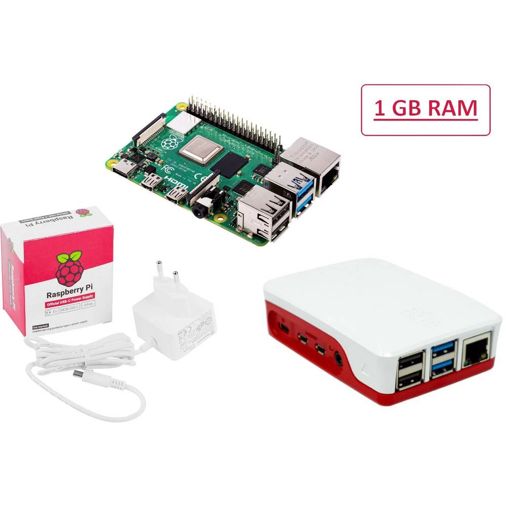 Raspberry Pi&reg; 4 B Essentials Kit 1 GB 4 x 1.5 GHz Uklj. napajanje, uklj. kućište Raspberry Pi&reg; slika