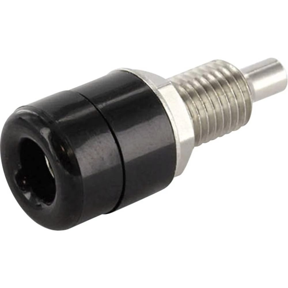 Laboratorijski ženski konektor Ženski konektor, vertikalna ugradnja Zatik-&Oslash;: 4 mm Crna econ connect 100 ST slika