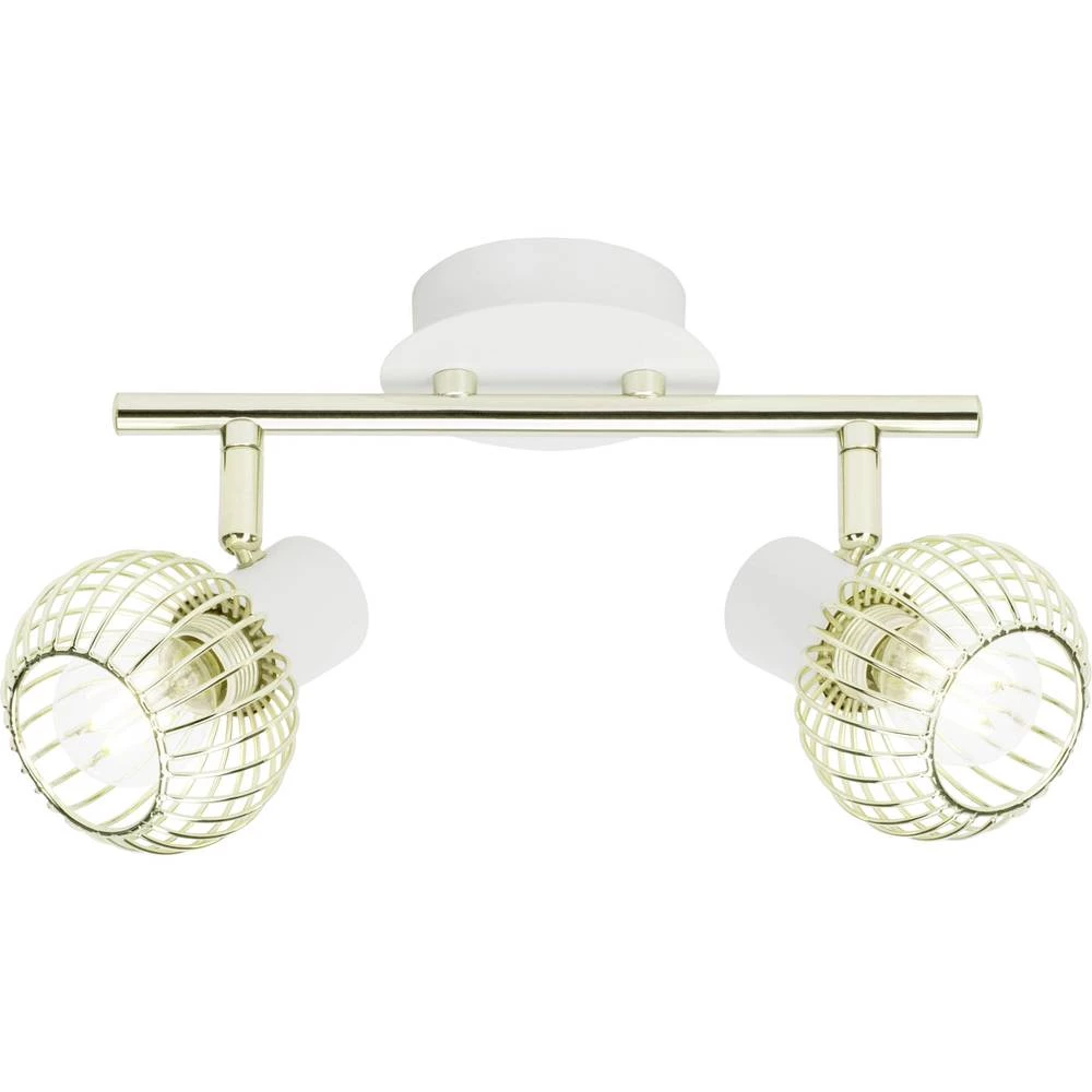 Stropni reflektor LED E14 80 W Brilliant Evana 60013/85 Bijela, Zlatna slika