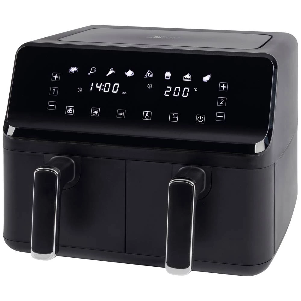 Clatronic FR 3804 H Doppel-Heißluft-Fritteuse Schwarz friteza na vrući zrak 2700 W crna slika