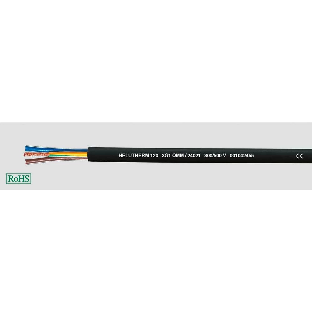 Helukabel HELUTHERM® 120 vod za visoke temperature 2 x 1 mm² crna 24020-500 500 m slika