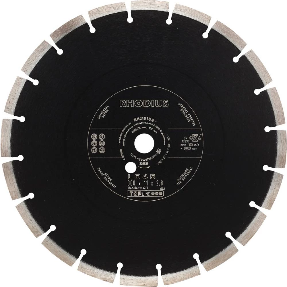 Rhodius LD45 303838 dijamantna rezna ploča 1 kom. beton slika