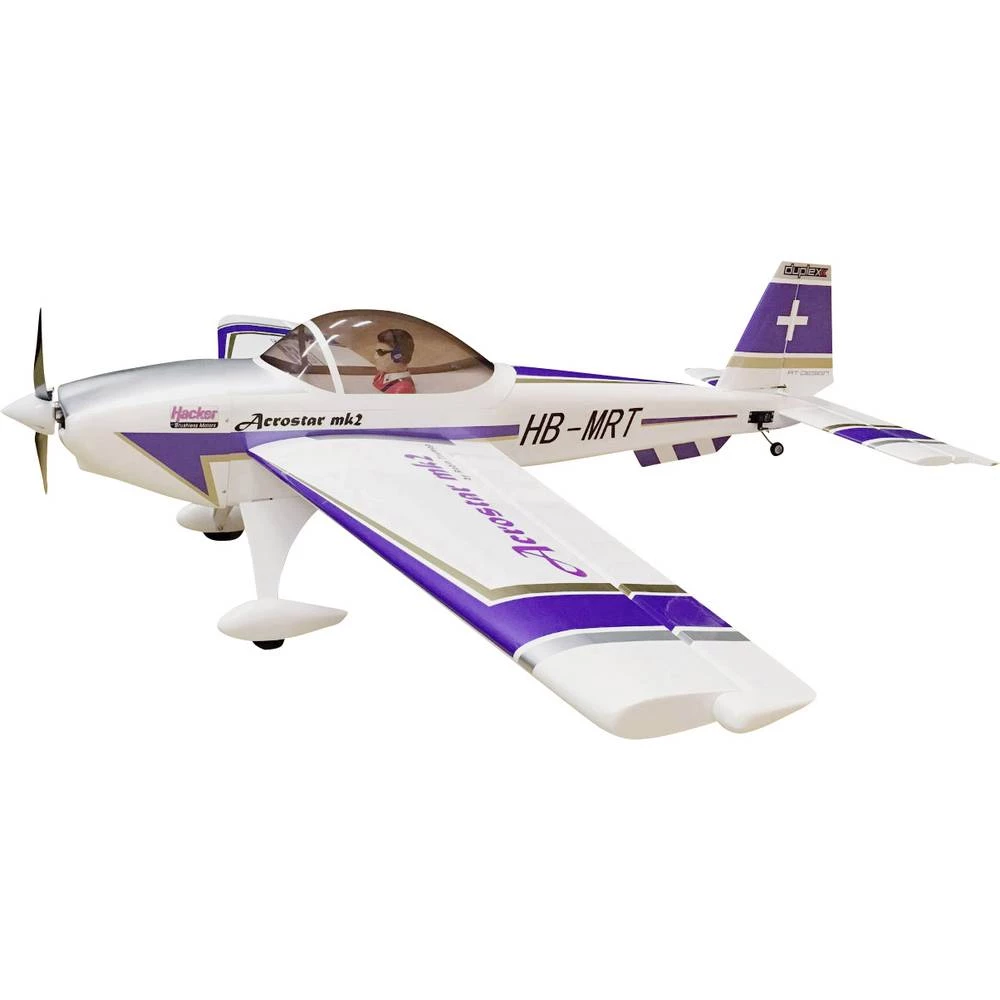 Hacker RT Acrostar Bijela, Ljubičasta RC model motornog zrakoplova Komplet za sastavljanje 1620 mm slika