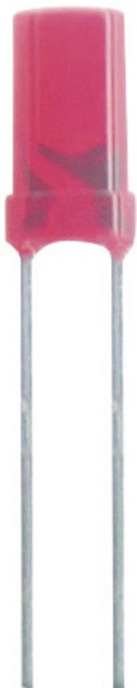Ožičana LED dioda, crvena, cilindrična 3 mm 1 mcd 100 ° 20 mA 2.25 V Kingbright L-424HDT slika