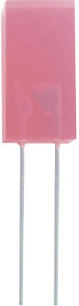 Ožičana LED dioda, crvena, kvadratna 5 x 5 mm 8 mcd 110 ° 20 mA 2 V Kingbright L-1553IDT slika