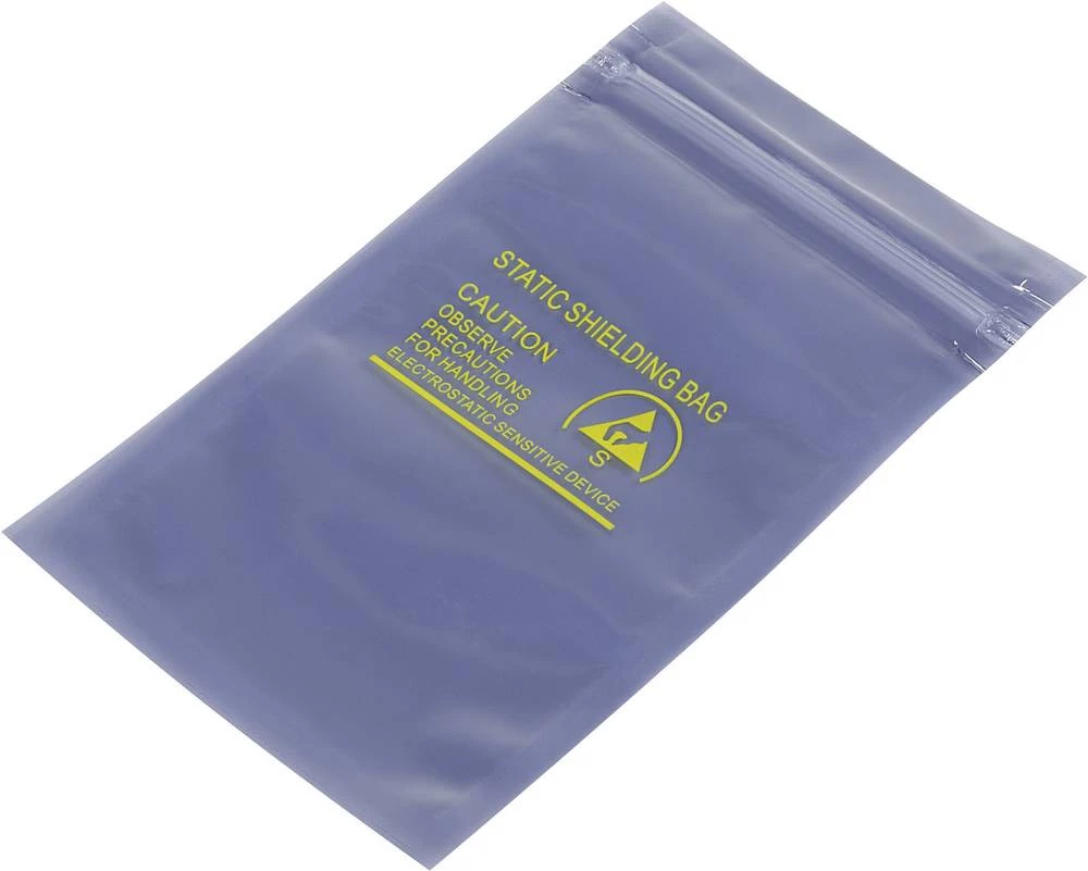 ESD zaštitna vrećica sa zatvaranjem na pritisak (D x Š ) 127 mm x 76 mm debljina materijala 80 µm slika