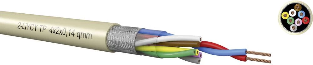 Krmilni kabel LiYCY 10 x 0.14 mm sive boje Kabeltronik 331001400 metarski slika