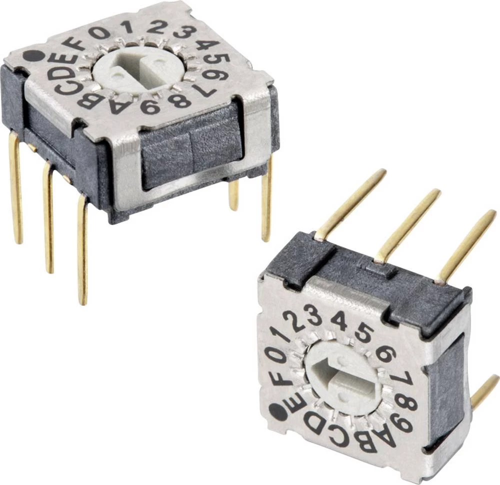 Okretni prekidač 42 V/DC 0.1 A broj položaja prekidača 16 Würth Elektronik 428547320916 1 kom. slika