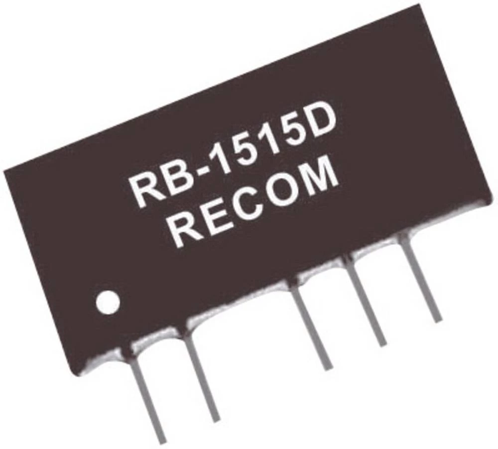 DC/DC pretvarač za tiskane pločice RECOM RB-0515D/P 5 V/DC 15 V/DC, -15 V/DC 33 mA 1 W broj izlaza: 2 x slika