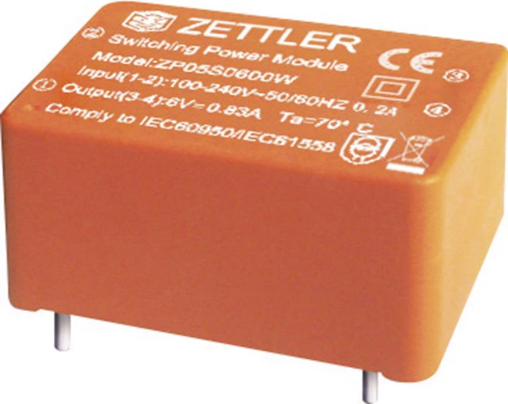 AC/DC napajač za tiskanu pločicu Zettler Magnetics ZP05S0600W 6 V/DC 0.833 A 5 W slika