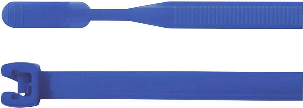 Vezice za kabele 290 mm plave boje, otvoreni kraj vezanja HellermannTyton 109-00187 Q50I-PA66-BU-C1 100 kom slika