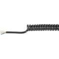 Spiralni kabel H05VVH8-F 300 mm / 900 mm 3 x 1.5 mm crne boje Baude 31527P 1 kom slika