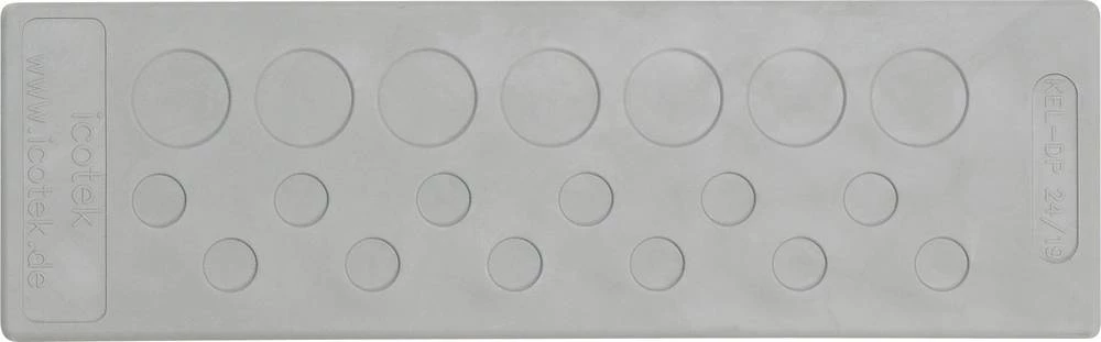 Kabelska uvodna ploča, promjer sponke (maks.) 6.5 mm elastomer sive boje Icotek KEL-DP 24/48 1 kom slika