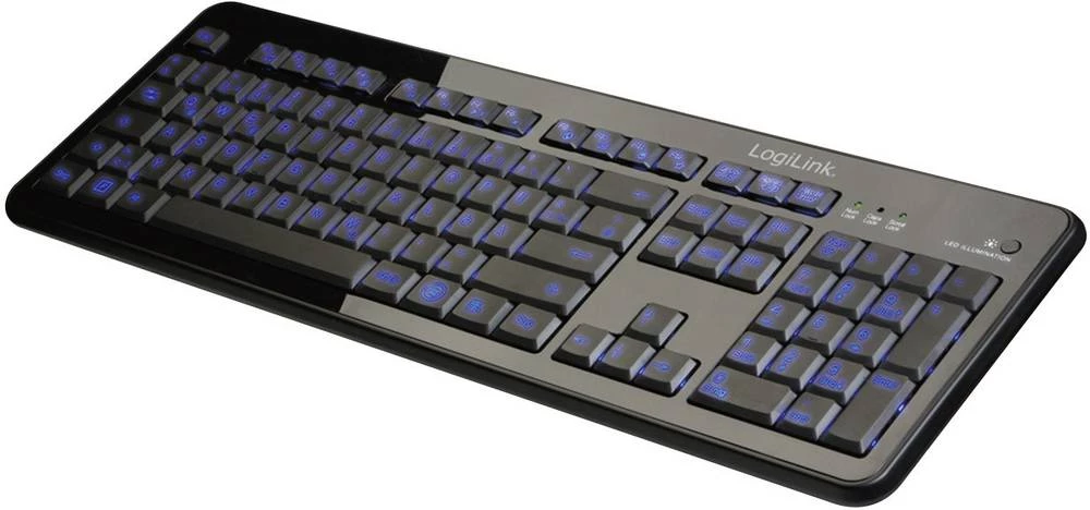 USB tipkovnica LogiLink ID0080 crna, osvijetljena slika