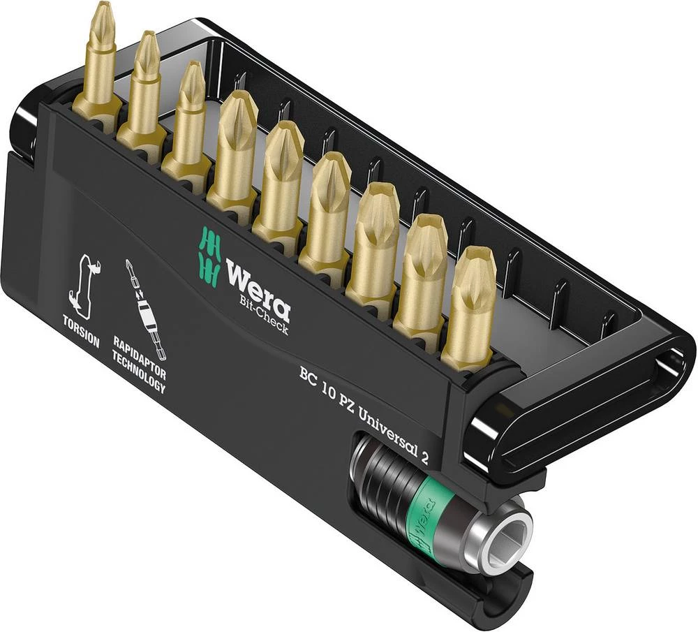 Set bit-nastavaka, 10-dijelni set Wera 8655-9/TH 05056376001 križni Pozidriv torzijska zona slika