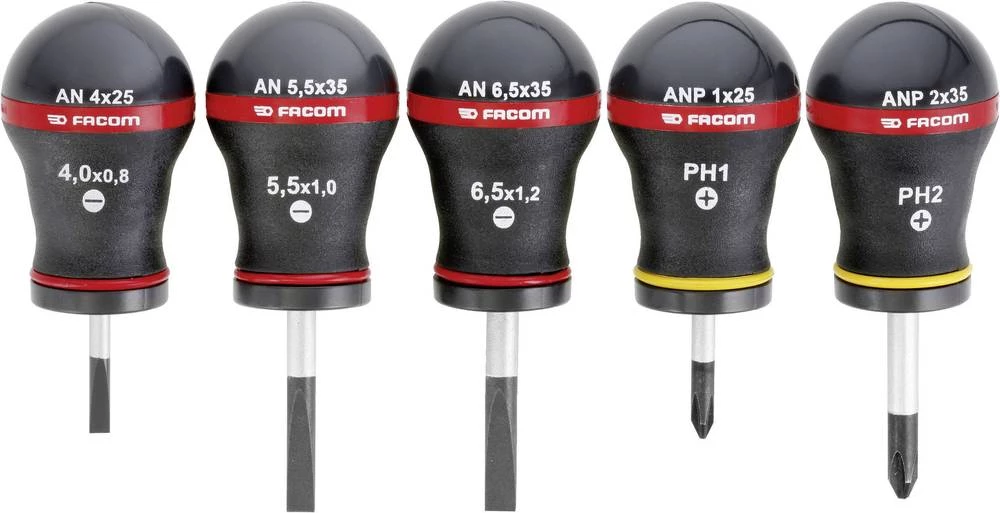 Facom PROTWIST AN.J5PB komplet odvijača 5-dijelni ravni prorez/križni prorez-PH slika