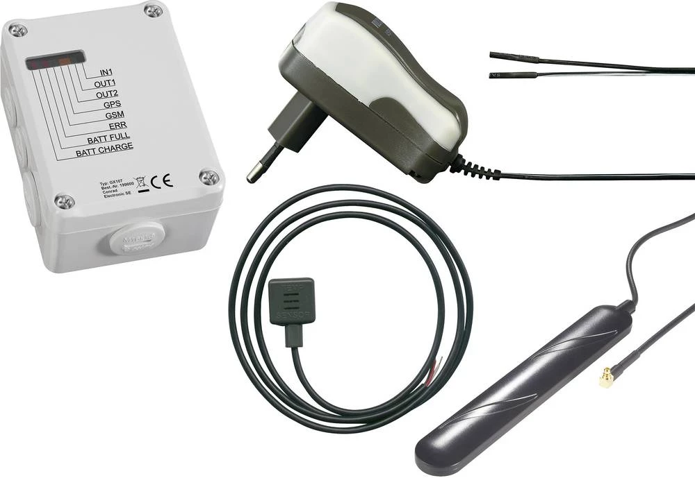 GSM modul 5 V/DC, 32 V/DC GX 107 uklj. GSM antena, uklj. napajač slika