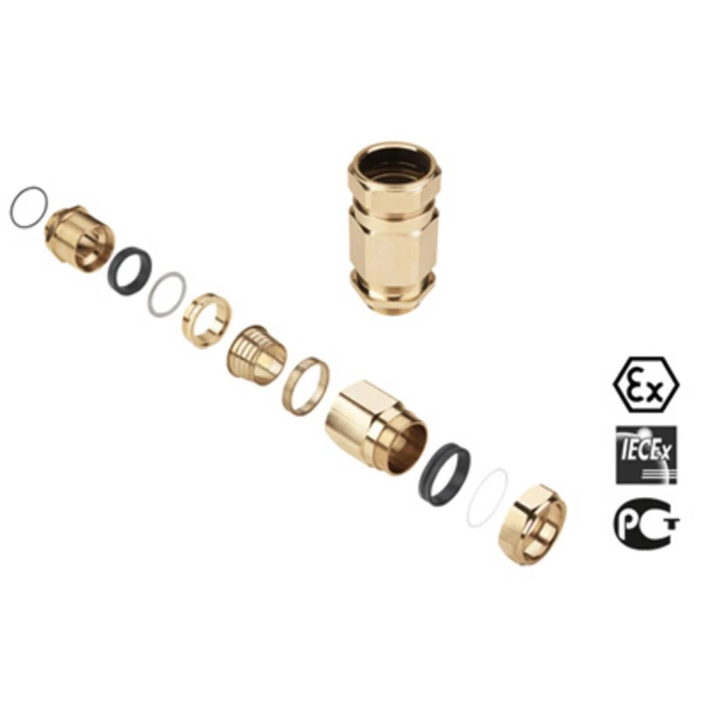 Kabelska uvodnica M50 mesing Weidmüller KDSU M50 BN O SC 2 G50S 1 kom. slika