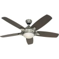 Stropni ventilator CasaFan Mercury (promjer) 132 cm boja krila: orah, srebrna, boja kućišta: krom (češljani) slika