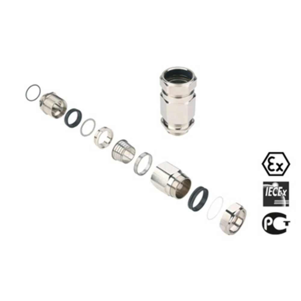 Kabelska uvodnica M25 mesing Weidmüller KDSU M25 BN O SC 2 G25 20 kom. slika