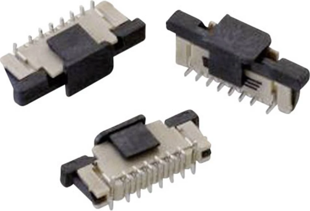 Letva sa ženskim kontaktima (standardna) ZIF FPC ukupan broj polova 12 Würth Elektronik 687312124422 mjere rastera: 0.50 mm 1 ko slika