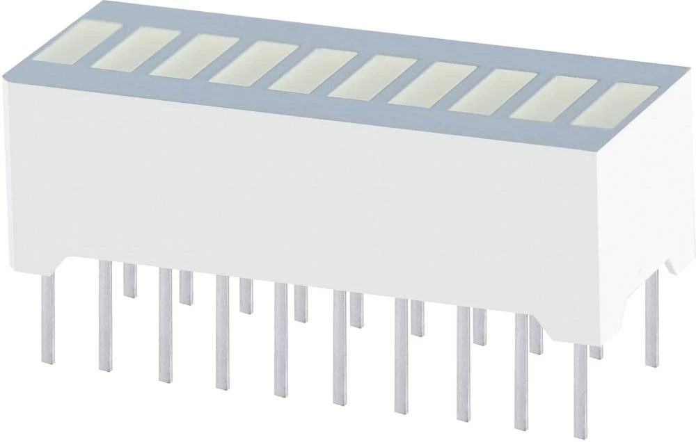 LED grafički pokazivač, 10-dijelni, crvena (Š  x V x D) 25.4 x 10.16 x 8 mm Kingbright DC-10SURKWA slika