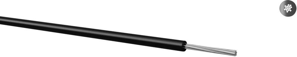 Finožični vodič LiYv 1 x 0.25 mm Rosa, crne boje Kabeltronik 060102542 100 m slika