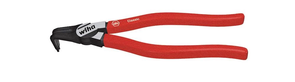 Kliješta za seger osigurače, pogodna za unutarnje prstene 19-60 mm šiljasti oblik, savinuta pod kutom od 90° Wiha 26787 slika