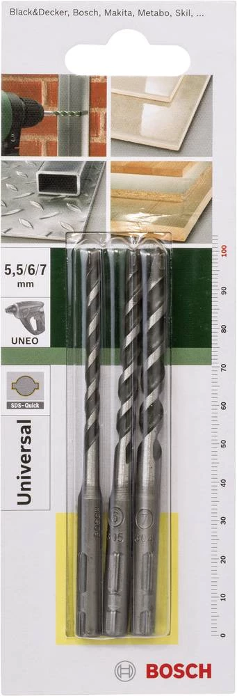 Višenamjensko svrdlo 3-dijelni set 5.5 mm, 6 mm, 7 mm Bosch 2609256919 SDS-Quick 1 set slika