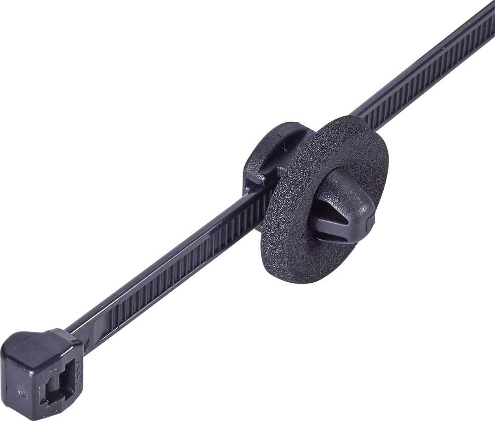 Vezice za kabele 200 mm crne boje s razcjepnim jezikom gedichtet HellermannTyton 155-42002 T50ROSSFT6,5-16-2-BK 1 kom slika