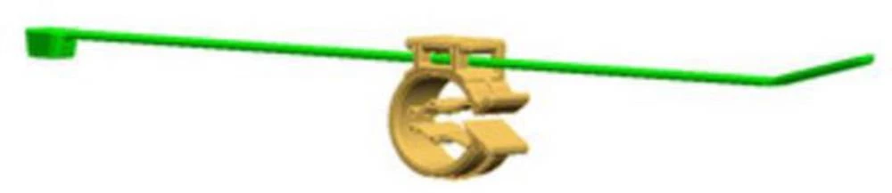 Vezice za kabele 150 mm crne boje, okretljivi držač HellermannTyton 156-00012 T30ROC1A 1 kom slika