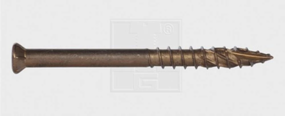 Vijci za terase 5.5 mm 60 mm T-profil nehrđajući čelik A2 termičko posmeđeni 100 kom. SWG slika